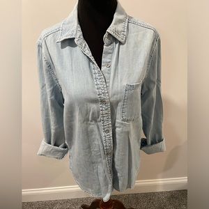 PacSun soft blue jean button down